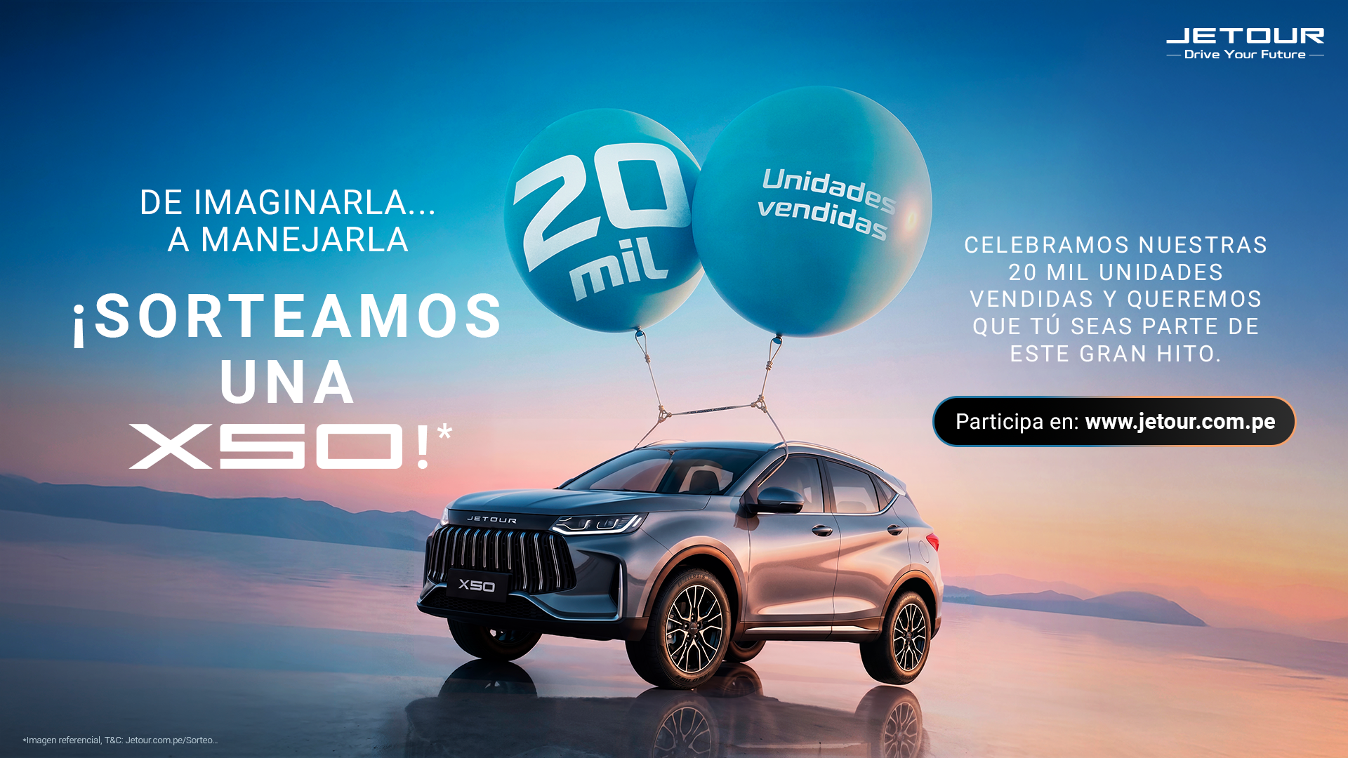Jetour Perú celebra las 20,000 unidades vendidas y lanza nueva campaña con el sorteo de una Jetour X50 0 km 
